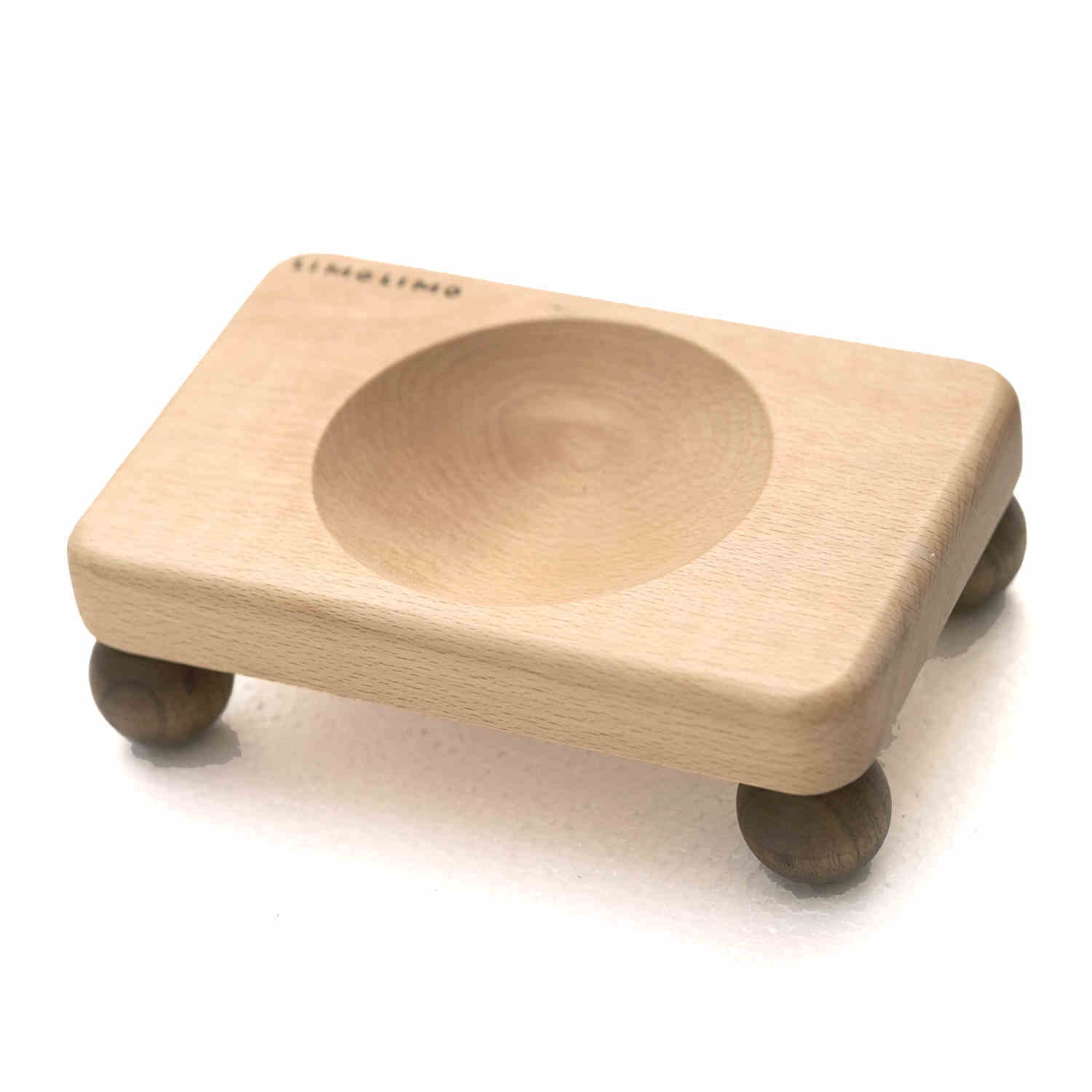Solid Wood Cat Bowl Ceramic Pet Bowl Feeding Bowl